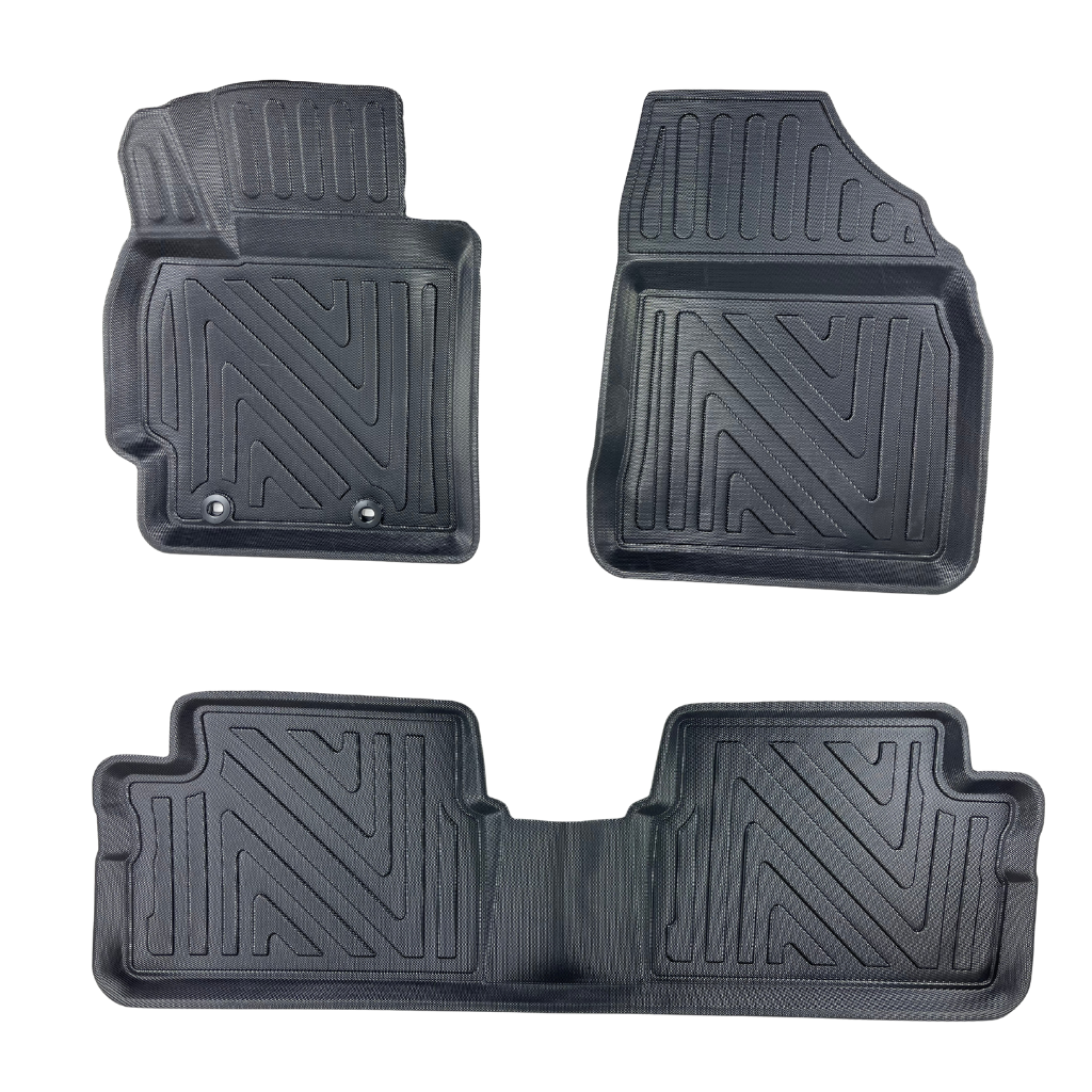 3D Fußmatten für Toyota Yaris (3.Gen) | 2013-2020 | Carbonfaser-Optik